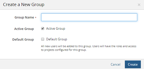 Create a New Group dialog box