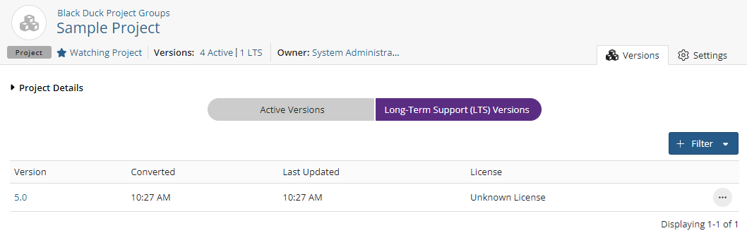 Long-Term Support (LTS) Versions page