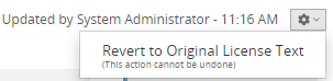 Revert to Original License Text