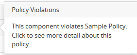 Policy violations - popup
