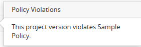 Policy violations - popup