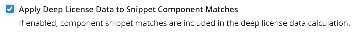 Apply Deep License Data to Snippet Component Matches