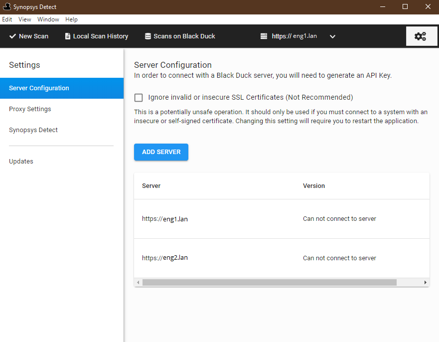 Configure page