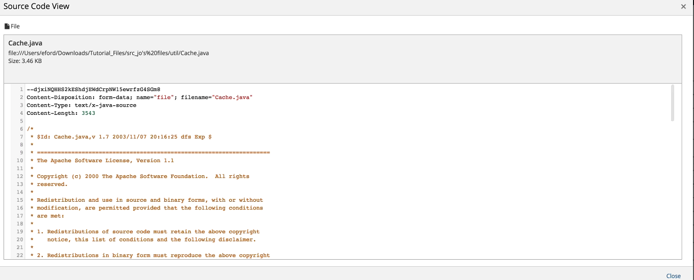 Source Code View